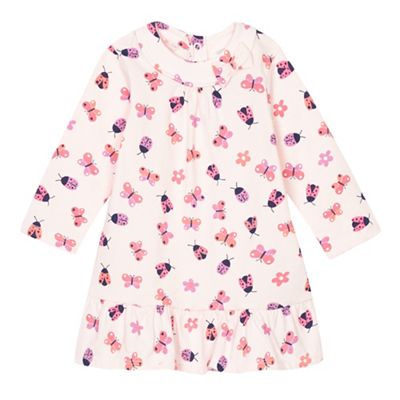 bluezoo Baby girls' pink insect print dress